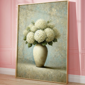 Poster Œuvre d'art botanique vintage sur mur | Élégant va