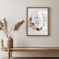 Œuvre d'art chrétienne d'automne – Jean 1:16 Verse