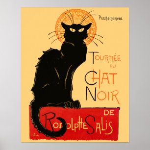 Poster Œuvre d'art classique de Steinlen Black Cat