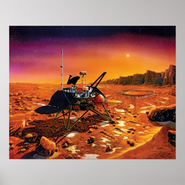 Poster OEuvre d'art Concept de la NASA Mars Polar Lander (Devant)
