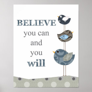 Poster Œuvre d'art de citation pour nurserie et chambres 