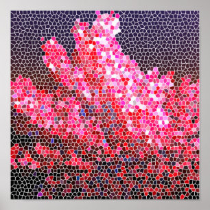 Poster OEuvre d'art de corail rose