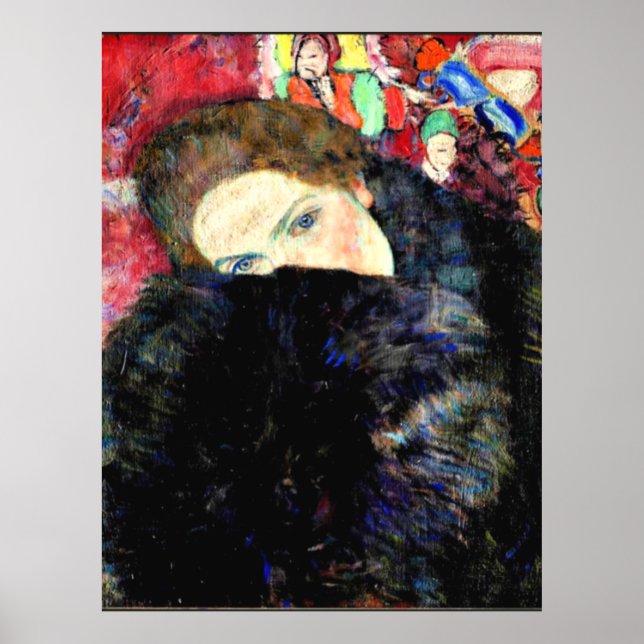 Poster OEuvre d'art de Gustav Klimt, Dame avec un Muff (Devant)