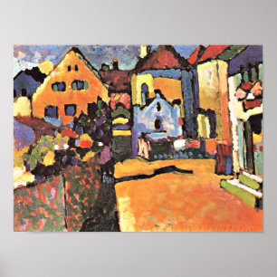 Poster oeuvre d'art de Kandinsky, Grungasse à Murnau,
