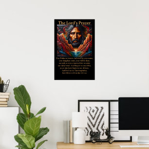 Poster Œuvre d'art de la prière du Seigneur au lever du j