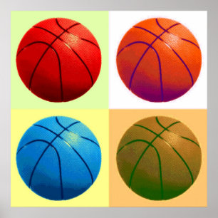 Poster Œuvre d'art de match de basketball