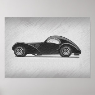 Poster Œuvre d'art de voiture rétro