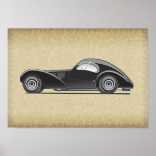 Poster Œuvre d'art de voiture rétro