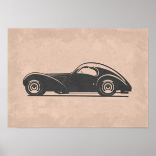 Poster Œuvre d'art de voiture rétro