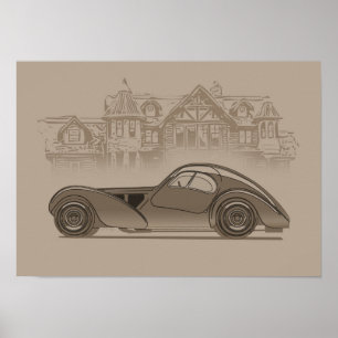 Poster Œuvre d'art de voiture rétro
