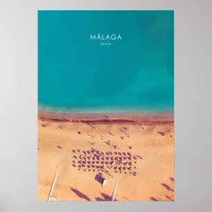 Poster Oeuvre d'art de voyage de Malaga, Espagne