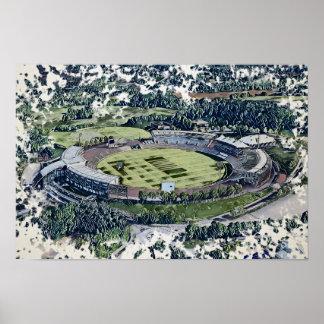 Poster Œuvre d'art du stade de cricket - Southampton, Ham