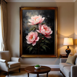 Poster Œuvre d'art florale de pivoine
