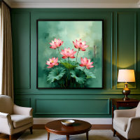 Œuvre d'art Lotus Rose 