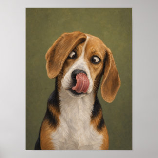 Poster Œuvre d'art murale Beagle — Portrait de peintre dr