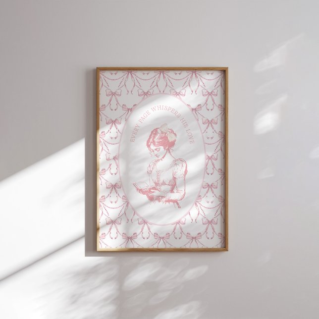 Poster Œuvre d'art murale « Chaque page murmure son amour (Créateur téléchargé)