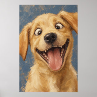 Poster Œuvre d'art murale de chiot Labrador — Caricature