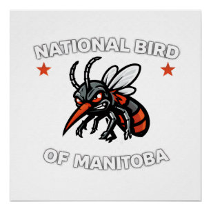 Poster Œuvre d'art murale de l'oiseau national du Manitob