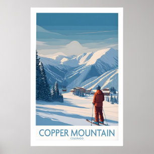 Poster Œuvre d'art murale de ski à Copper Mountain Sports