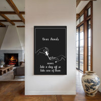Œuvre d'art murale élégante pour salon de manucure