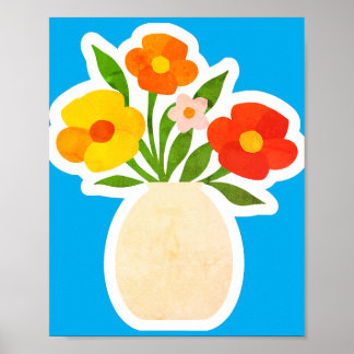 Poster Œuvre d'art murale florale vintage téléchargeable