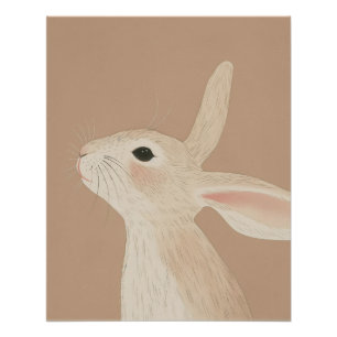 Poster Œuvre d'art murale lapin, décoration de chambre d'