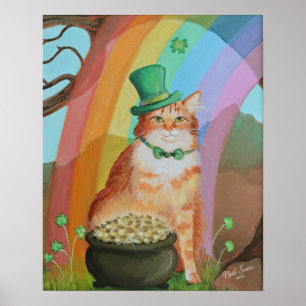 Poster Œuvre d'art murale représentant un chat tabby pour