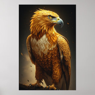Poster Œuvre d'art murale sur la faune de l'aigle royal