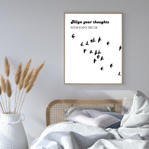 Poster Œuvre d'art murale sur la mentalité chrétienne – A