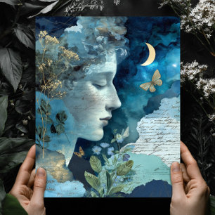 Poster Œuvre d'art murale surréaliste de ciel nocturne cé
