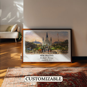 Poster Œuvre d'art personnalisée de La Nouvelle-Orléans, 