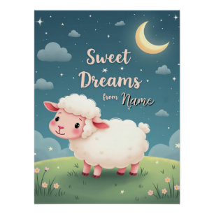 Poster Œuvre d'art pour mur de ferme - Moutons mignons so