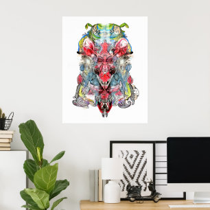 Poster Œuvre d'art surréaliste visionnaire   Fantaisie sy