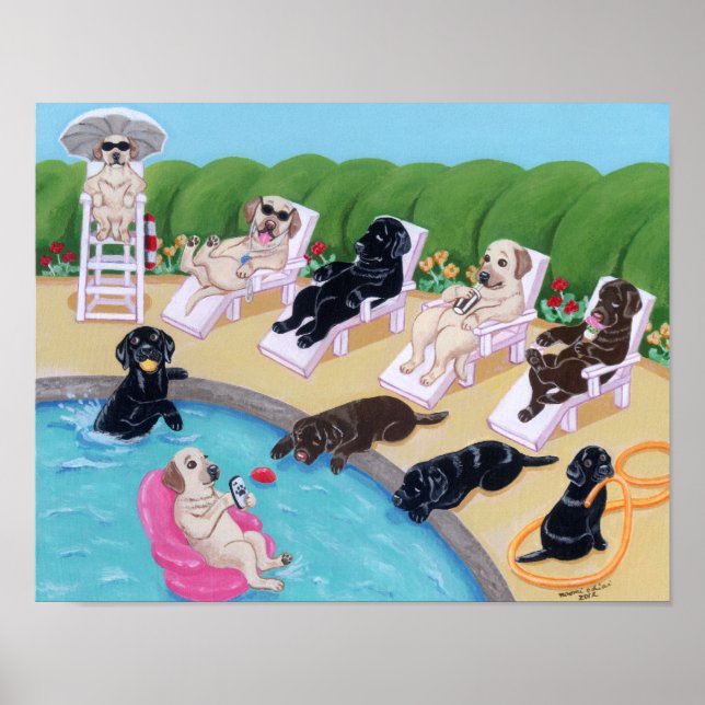 Poster Oeuvre de la partie côté piscine (Devant)