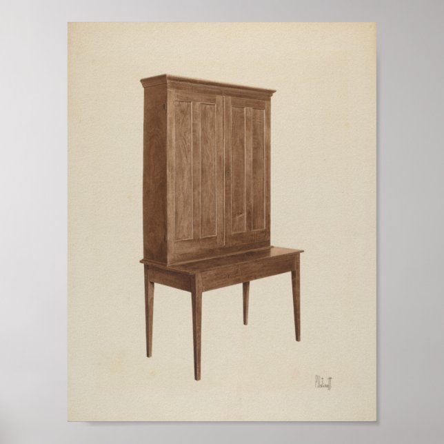 Poster OEUVRE DE L'ART Peter C. Ustinoff Desk c. 1940 (Devant)