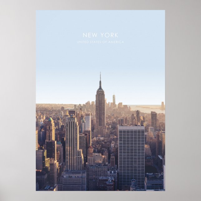 Poster Oeuvre de New York Skyline Travel (Devant)