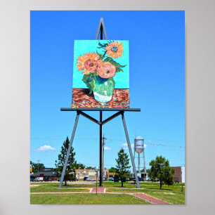 Poster Oeuvre de Tournesols de Van Gogh, Goodland, KS