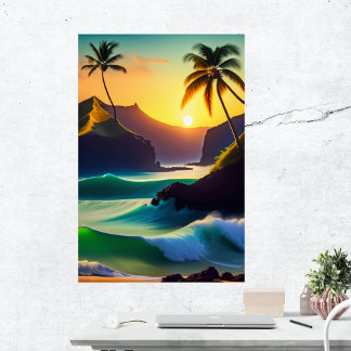 Poster Oeuvre d'Hawaii Ocean Travel