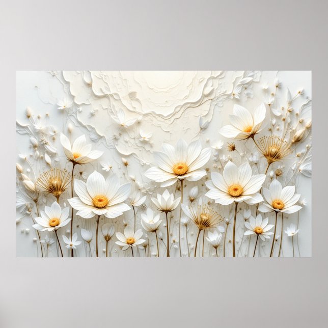 Poster OEuvre florale paradisiaque et rêveuse #1 (Devant)
