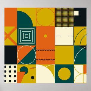 Poster OEuvre géométrique : conception de formes simples.
