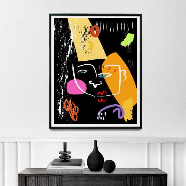 Poster OEuvre murale, Cubisme Abstrait, (Créateur téléchargé)