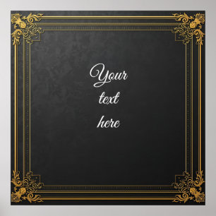 Poster OEuvre murale de luxe personnalisable - Ornate Gol