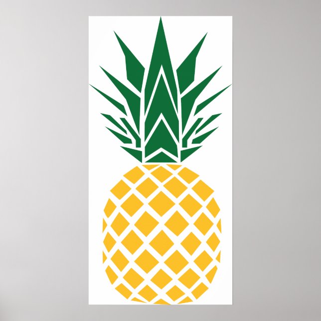 Poster OEuvre murale géométrique en ananas (Devant)