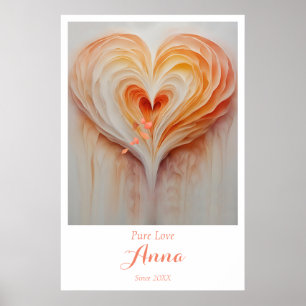 Poster OEuvre murale personnalisée avec nom et date spéci