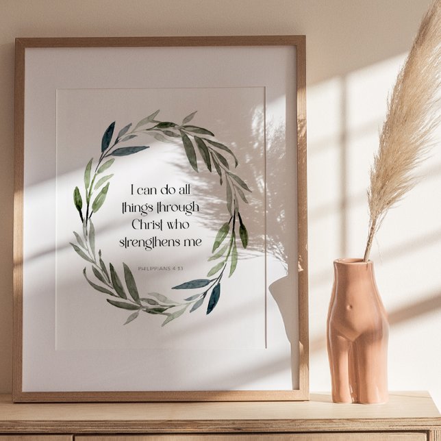 Poster OEuvre murale | Philippiens 4:13 (Créateur téléchargé)