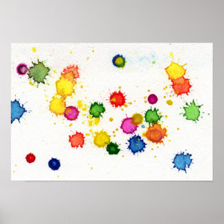 Poster Œuvre originale - Il pleut de la peinture par Mari