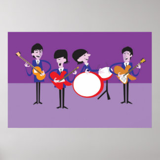 Poster Oeuvre originale inspirée de Fab Four