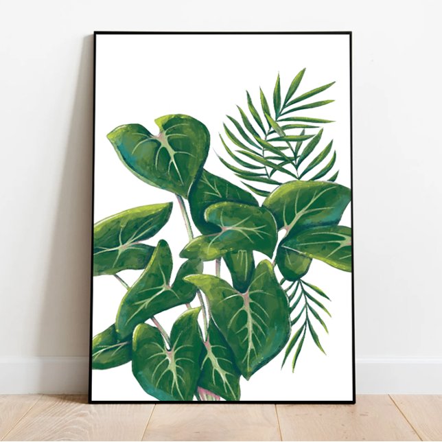 Poster Oeuvre Plante moderne, Feuilles tropicaux, Art Ver (Créateur téléchargé)