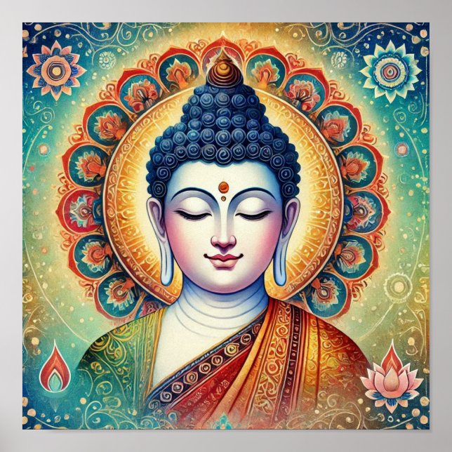 Poster OEuvre spirituelle de Bouddha Gautam (Devant)