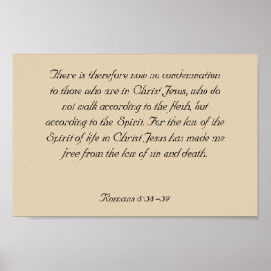 Poster Oeuvre Verse De La Bible Cadre, Romains 8:38-39